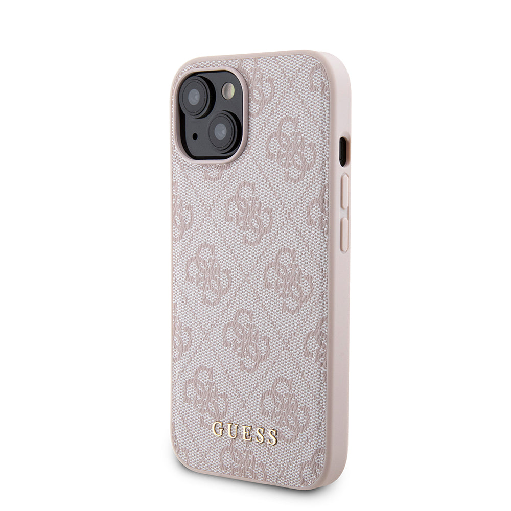 MagSafe-deksel for Apple iPhone 15, Guess, Powerbank 4G Metal Logo, Rosa