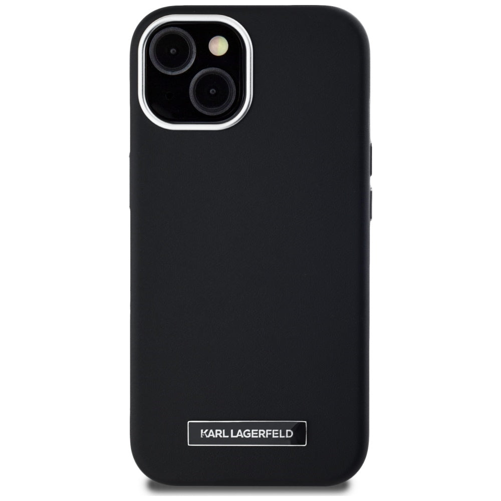MagSafe-deksel for Apple iPhone 15, Karl Lagerfeld, FW Metal Plate, Svart