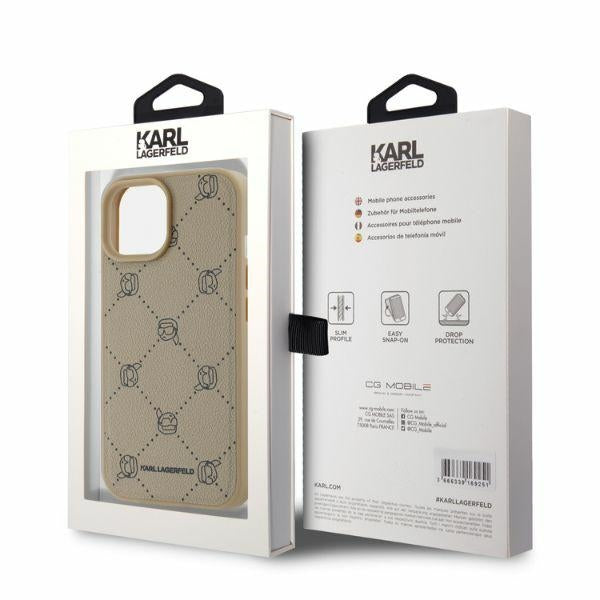 MagSafe-deksel for Apple iPhone 15, Karl Lagerfeld, Karl's Head, Beige