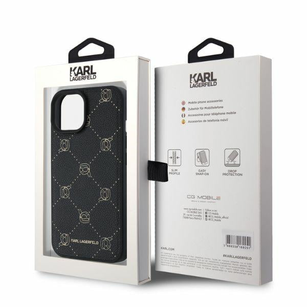 MagSafe-deksel for Apple iPhone 15, Karl Lagerfeld, Karl's Head, Svart