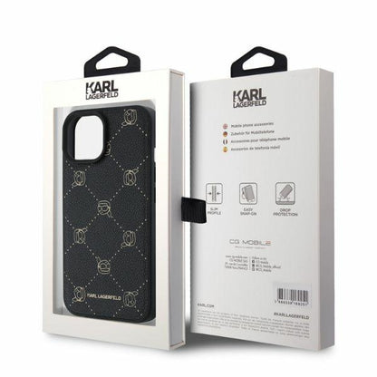 MagSafe-deksel for Apple iPhone 15, Karl Lagerfeld, Karl's Head, Svart