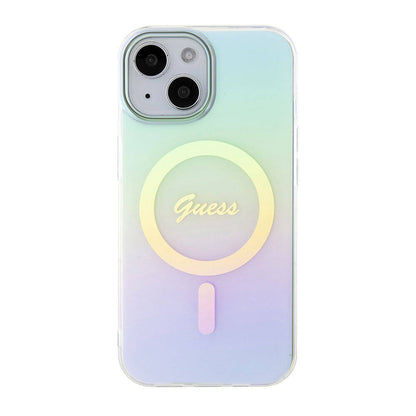 MagSafe-deksel for Apple iPhone 15 Plus, Guess, IML Iridescent, Turkis