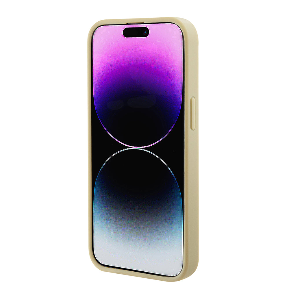 MagSafe-deksel for Apple iPhone 15 Plus, Guess, Saffiano, Gull