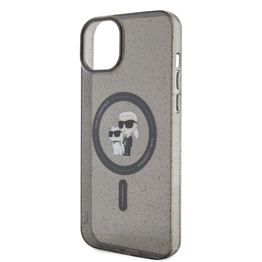 MagSafe-deksel for Apple iPhone 15 Plus, Karl Lagerfeld, Glitter, Svart