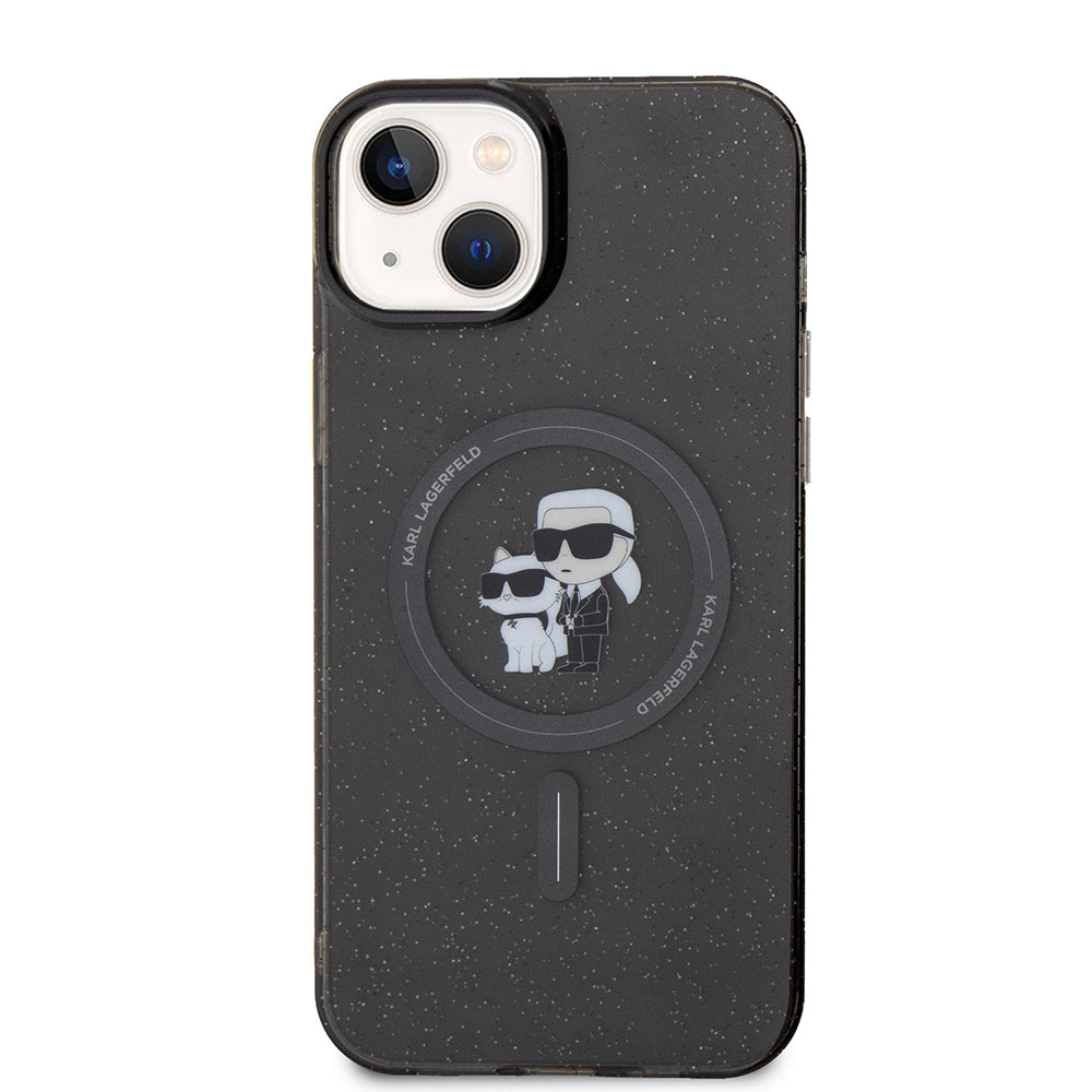 MagSafe-deksel for Apple iPhone 15 Plus, Karl Lagerfeld, Glitter, Svart