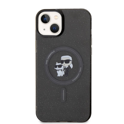 MagSafe-deksel for Apple iPhone 15 Plus, Karl Lagerfeld, Glitter, Svart