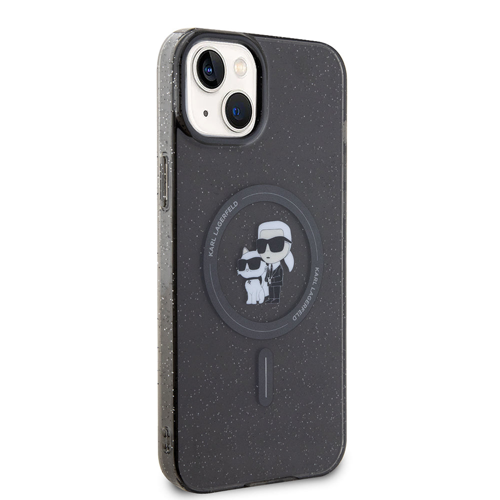 MagSafe-deksel for Apple iPhone 15 Plus, Karl Lagerfeld, Glitter, Svart