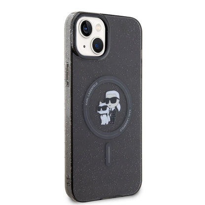 MagSafe-deksel for Apple iPhone 15 Plus, Karl Lagerfeld, Glitter, Svart