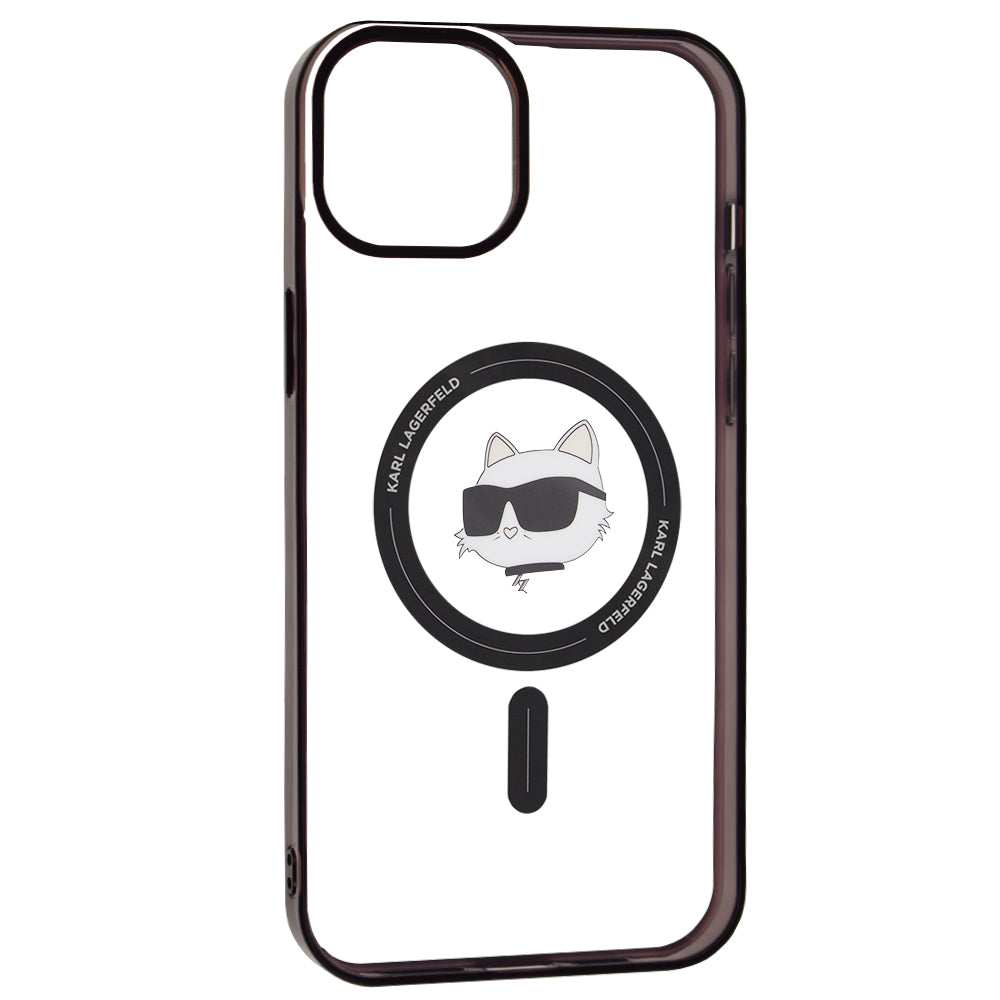 MagSafe deksel for Apple iPhone 15 Plus, Karl Lagerfeld, IML Choupette's Head, Gjennomsiktig