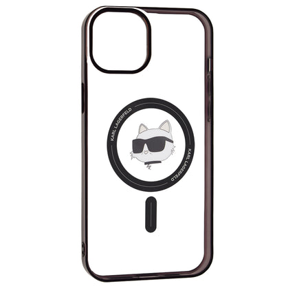 MagSafe deksel for Apple iPhone 15 Plus, Karl Lagerfeld, IML Choupette's Head, Gjennomsiktig