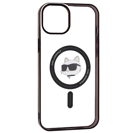 MagSafe deksel for Apple iPhone 15 Plus, Karl Lagerfeld, IML Choupette's Head, Gjennomsiktig