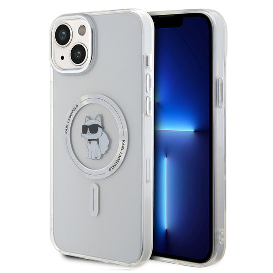 MagSafe deksel for Apple iPhone 15 Plus / 14 Plus, Karl Lagerfeld, IML Choupette, Gjennomsiktig