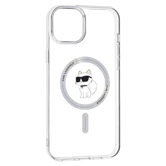 MagSafe deksel for Apple iPhone 15 Plus / 14 Plus, Karl Lagerfeld, IML Choupette, Gjennomsiktig