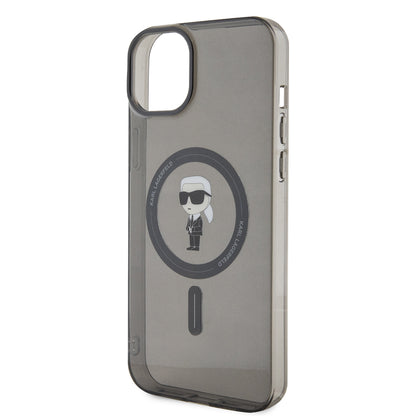 MagSafe-deksel for Apple iPhone 15 Plus, Karl Lagerfeld, IML Ikonik Karl, Svart