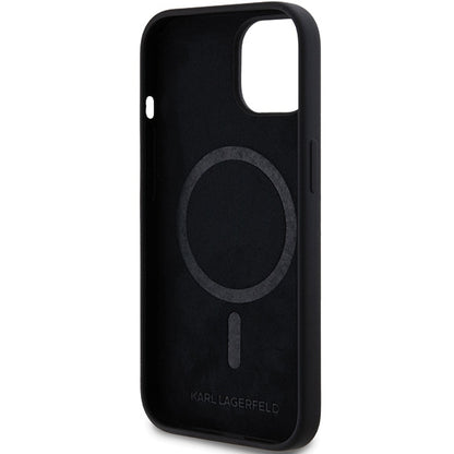 MagSafe-deksel for Apple iPhone 15 Plus, Karl Lagerfeld, Silicone Choupette's Head, Svart