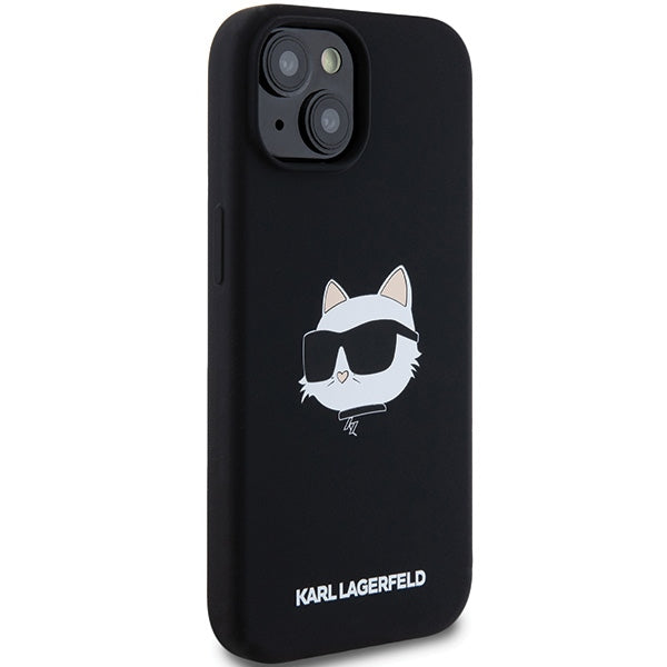 MagSafe-deksel for Apple iPhone 15 Plus, Karl Lagerfeld, Silicone Choupette's Head, Svart