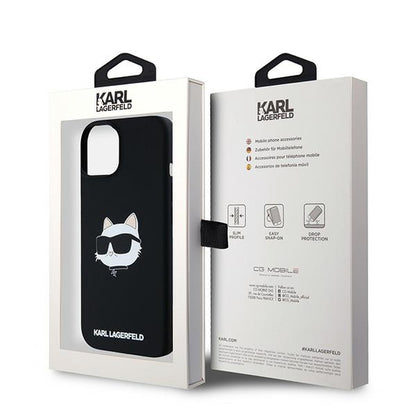 MagSafe-deksel for Apple iPhone 15 Plus, Karl Lagerfeld, Silicone Choupette's Head, Svart
