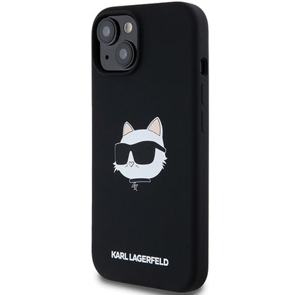 MagSafe-deksel for Apple iPhone 15 Plus, Karl Lagerfeld, Silicone Choupette's Head, Svart