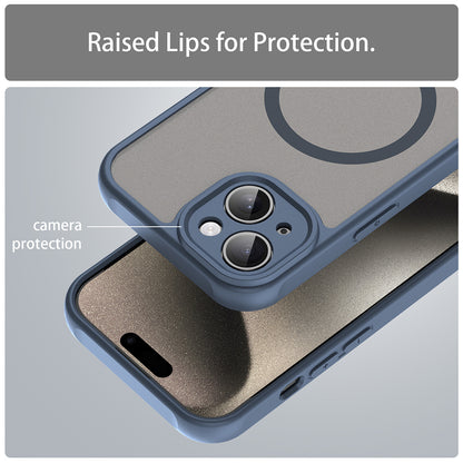 MagSafe-deksel for Apple iPhone 15 Plus, Techsuit, HaloFrost II, Marineblå