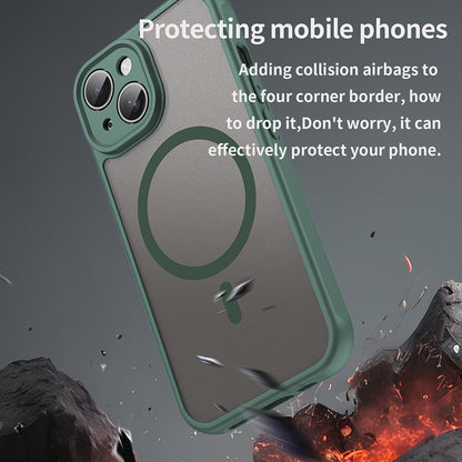 MagSafe-deksel for Apple iPhone 15 Plus, Techsuit, HaloFrost II, Grønn