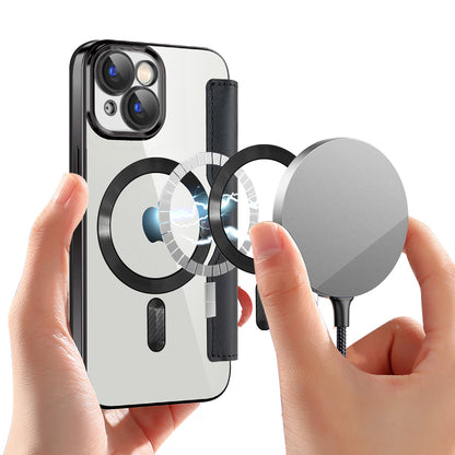 MagSafe-deksel for Apple iPhone 15 Plus, Techsuit, SmartMag Book, Svart