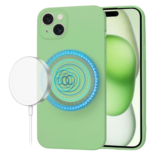 MagSafe-deksel for Apple iPhone 15 Plus, Techsuit, SoftFlex, Lys grønn