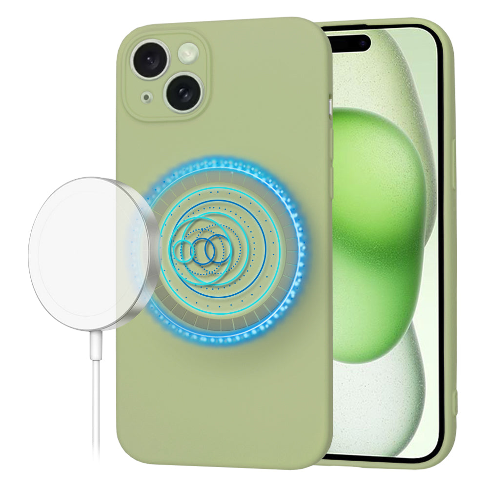 MagSafe-deksel for Apple iPhone 15 Plus, Techsuit, SoftFlex, Matcha