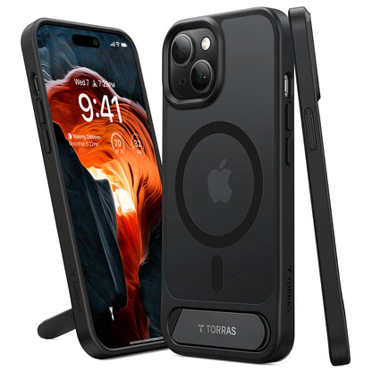 MagSafe-deksel for Apple iPhone 15 Plus, Torras, Pstand, Svart