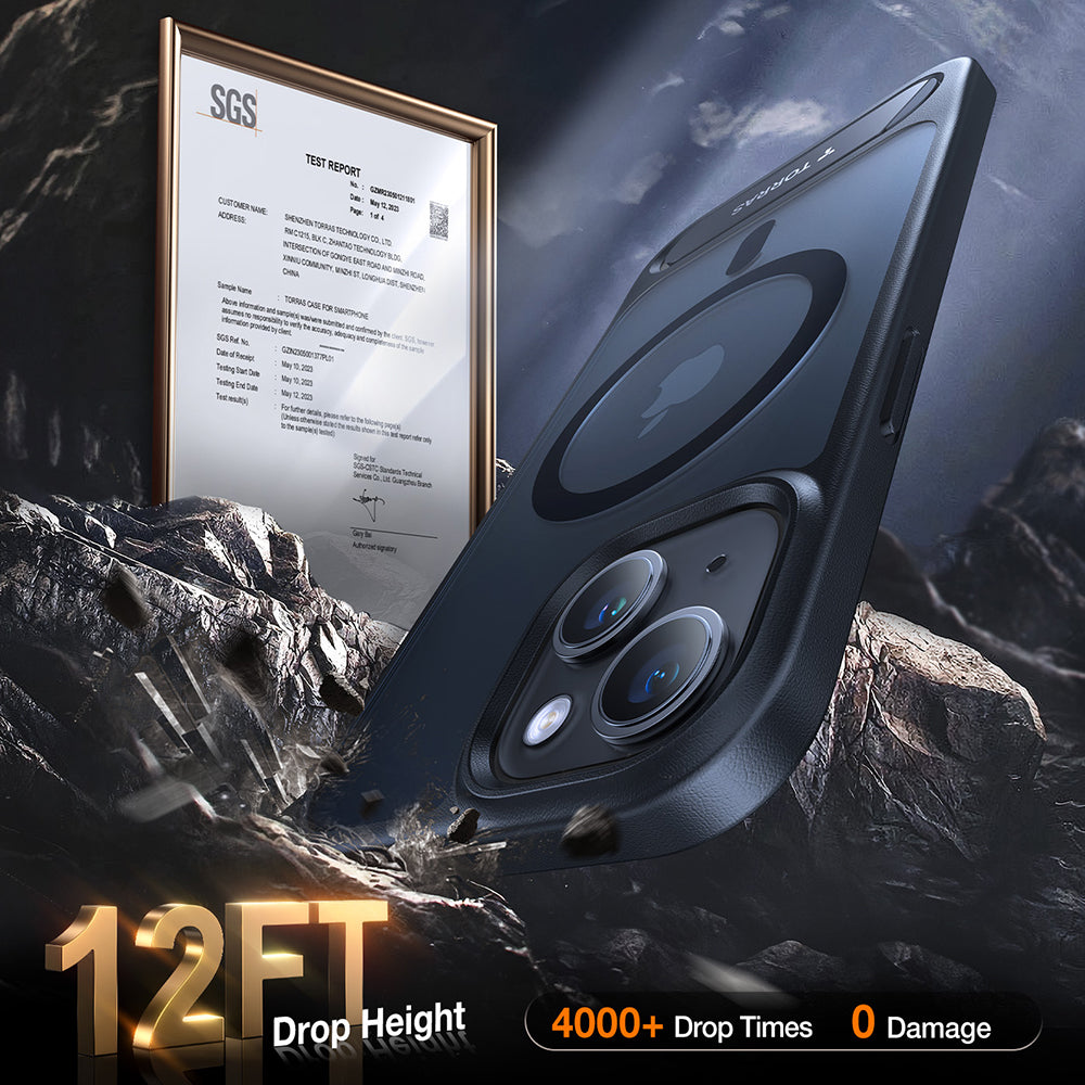 MagSafe-deksel for Apple iPhone 15 Plus, Torras, Pstand, Svart