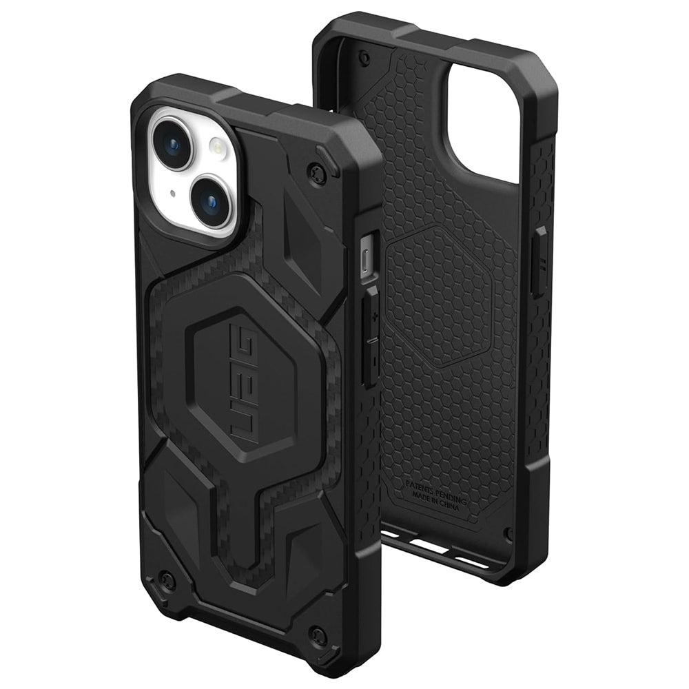 MagSafe-deksel for Apple iPhone 15 Plus, Urban Armor Gear, Monarch Pro Carbon, svart