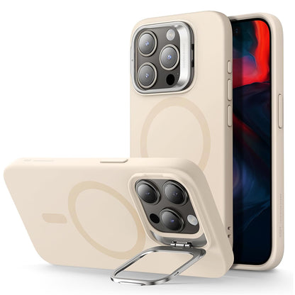 MagSafe-deksel for Apple iPhone 15 Pro, ESR, Cloud Soft Kickstand, Krem