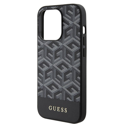 MagSafe-deksel for Apple iPhone 15 Pro, Guess, GCube Stripes, Svart