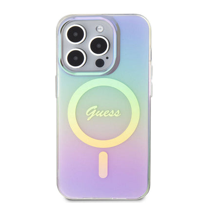 MagSafe-deksel for Apple iPhone 15 Pro, Guess, IML Iridescent, Lilla