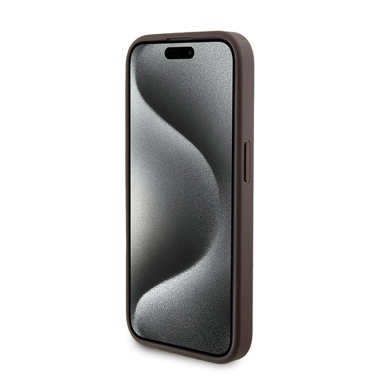 MagSafe-deksel for Apple iPhone 15 Pro, Guess, Powerbank 4G Metal Logo, Brun