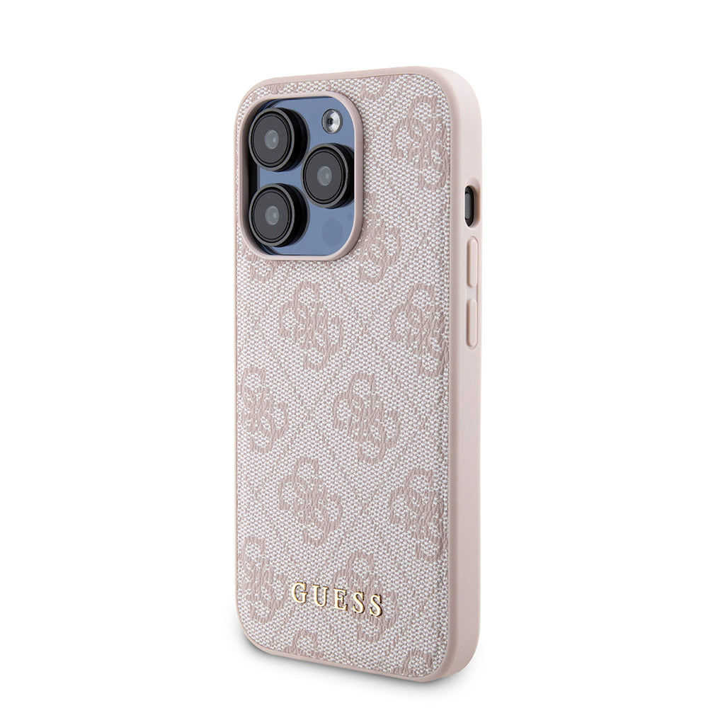 MagSafe-deksel for Apple iPhone 15 Pro, Guess, Powerbank 4G Metal Logo, Rosa