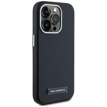 MagSafe-deksel for Apple iPhone 15 Pro, Karl Lagerfeld, FW Metal Plate, Svart