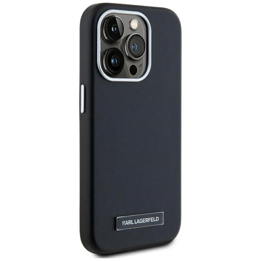 MagSafe-deksel for Apple iPhone 15 Pro, Karl Lagerfeld, FW Metal Plate, Svart