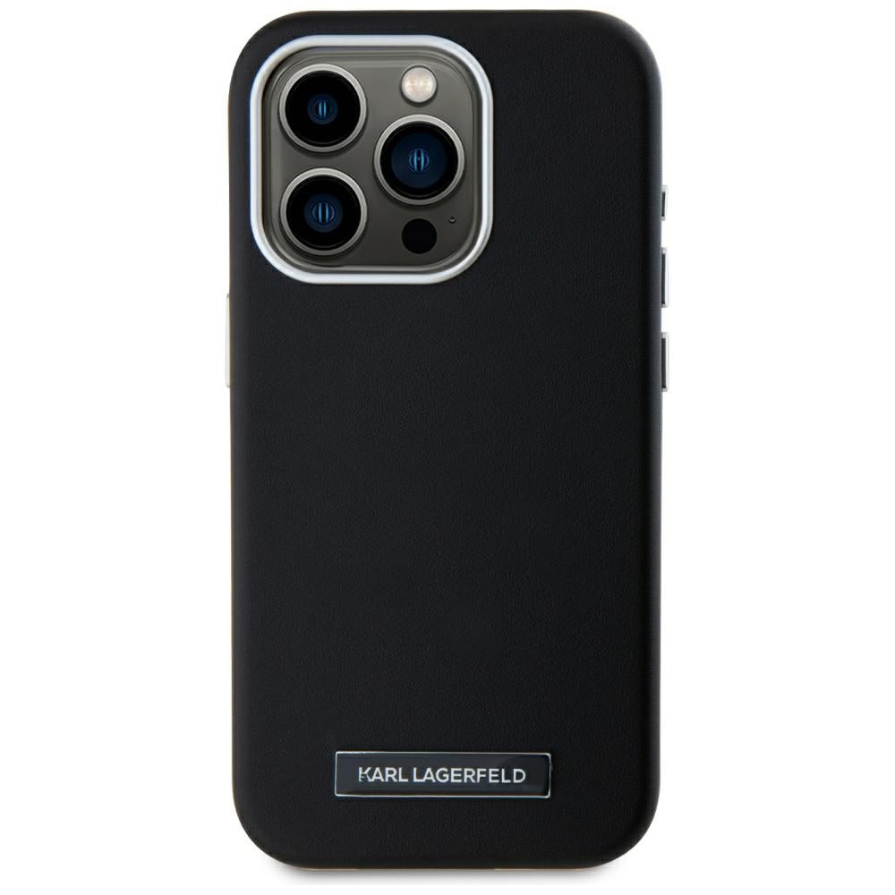 MagSafe-deksel for Apple iPhone 15 Pro, Karl Lagerfeld, FW Metal Plate, Svart