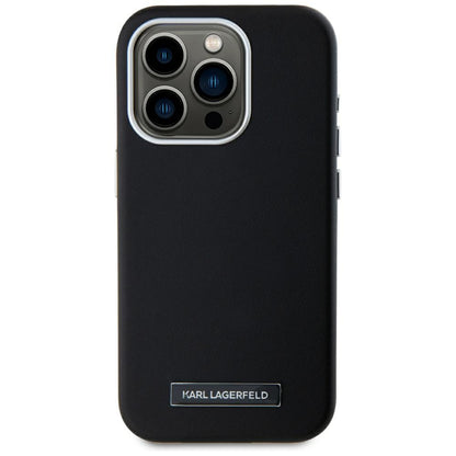 MagSafe-deksel for Apple iPhone 15 Pro, Karl Lagerfeld, FW Metal Plate, Svart