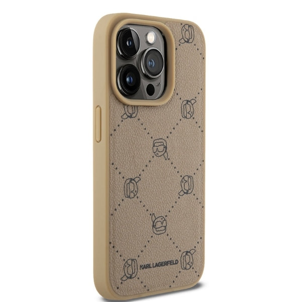 MagSafe-deksel for Apple iPhone 15 Pro, Karl Lagerfeld, Karl's Head, Beige