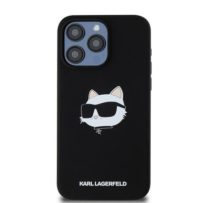 MagSafe-deksel for Apple iPhone 15 Pro, Karl Lagerfeld, Silicone Choupette's Head, Svart