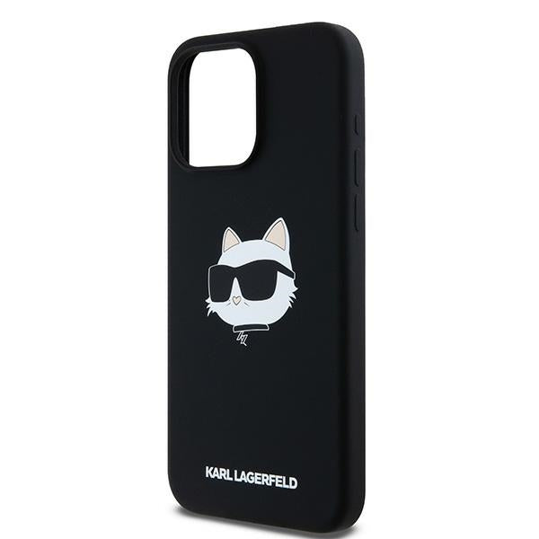 MagSafe-deksel for Apple iPhone 15 Pro, Karl Lagerfeld, Silicone Choupette's Head, Svart