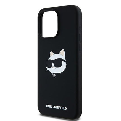 MagSafe-deksel for Apple iPhone 15 Pro, Karl Lagerfeld, Silicone Choupette's Head, Svart
