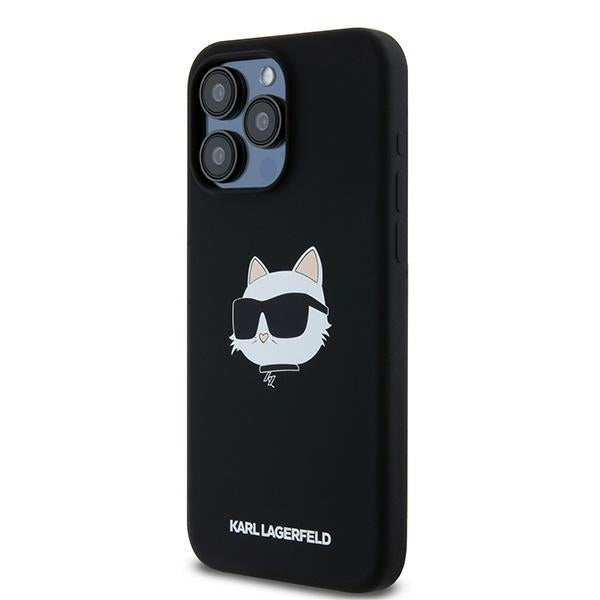 MagSafe-deksel for Apple iPhone 15 Pro, Karl Lagerfeld, Silicone Choupette's Head, Svart