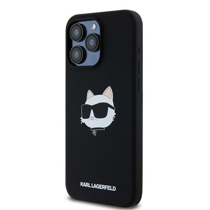 MagSafe-deksel for Apple iPhone 15 Pro, Karl Lagerfeld, Silicone Choupette's Head, Svart