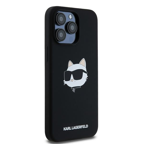 MagSafe-deksel for Apple iPhone 15 Pro, Karl Lagerfeld, Silicone Choupette's Head, Svart