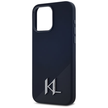 MagSafe-deksel for Apple iPhone 15 Pro, Karl Lagerfeld, Silicone Shadow Metal Initial, Svart