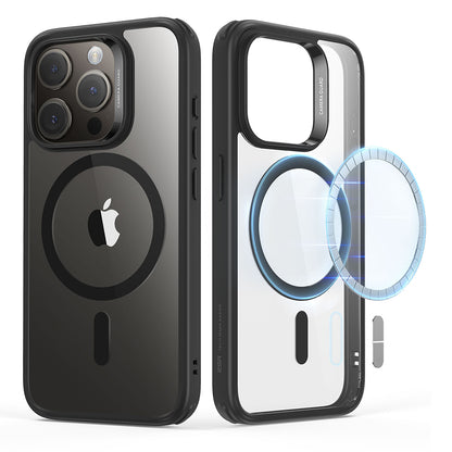 MagSafe-deksel for Apple iPhone 15 Pro Max, ESR, Classic Hybrid, Marineblå Transparent