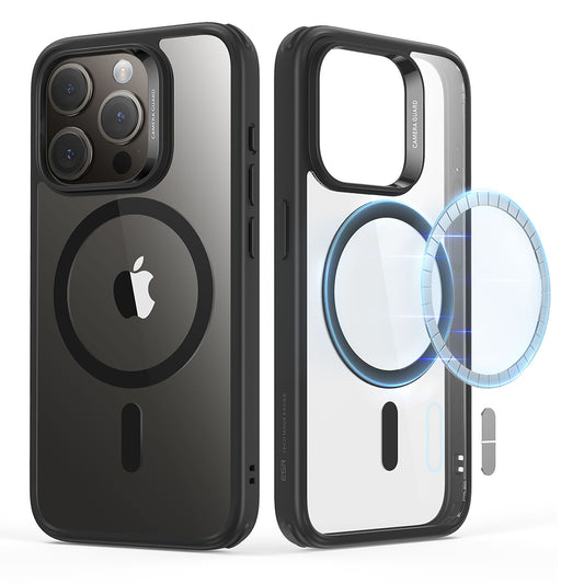 MagSafe-deksel for Apple iPhone 15 Pro Max, ESR, Classic Hybrid, Marineblå Transparent