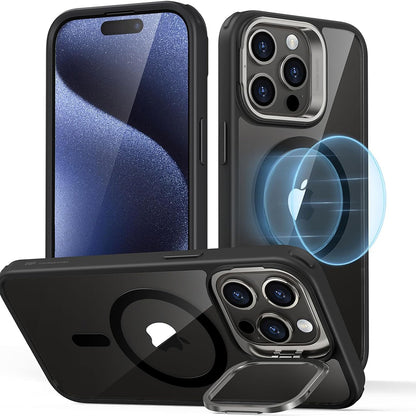 MagSafe deksel for Apple iPhone 15 Pro Max, ESR, Classic Hybrid Kickstand, Svart Transparent